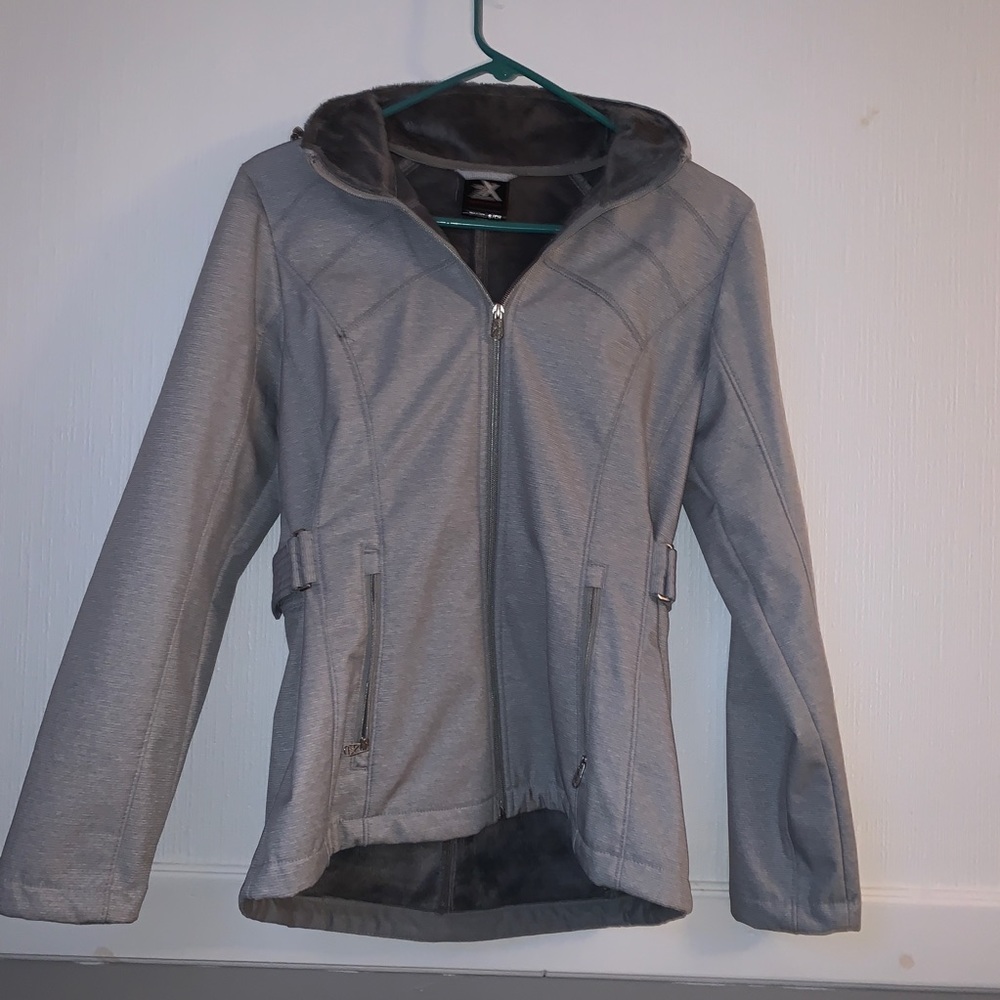 Zeroxposur silver gray fur lined winter jacket